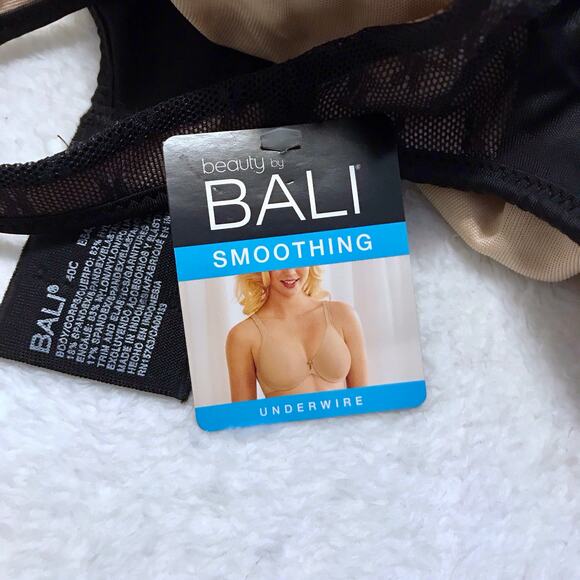 Bali NWT Smoothing Black Bra Women 40C - Picture 10 of 11
